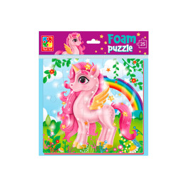 Мягкие пазлы 22х23 "Розовый единорог" VT1109-06 (англ)
