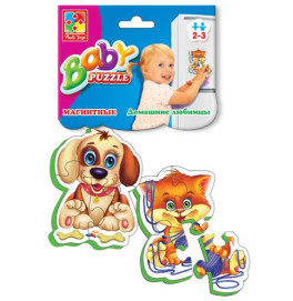 Беби пазлы магнитные  "Домашние любимцы" ((5)) (50)