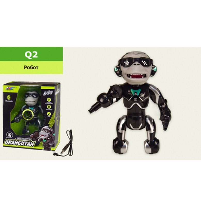 Робот- обезьяна батар. Q2 (18шт/2) свет,звук,поет,игрушка 26см, в коробке 26,5*12,5*32,5см Робот- обезьяна батар. Q2 (18шт/2) свет,звук,поет,игрушка 26см, в коробке 26,5*12,5*32,5см