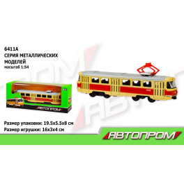 RUS Модель трамвай PLAY SMART "Автопарк" метал.инерц.кор. ((96)) RUS Модель трамвай PLAY SMART "Автопарк" метал.инерц.кор. ((96))