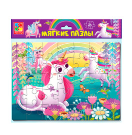 Мягкие пазлы А4 "Единороги" на 35 элемента VT1102-26 (рус)  (50)