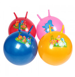Мяч 55см роги BT-PB-0086 животные 450г 4рис.4цв./30/