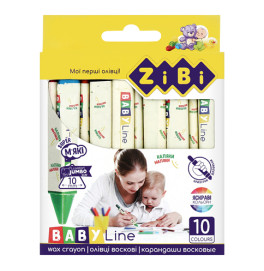 Олівці воскові JUMBO, 10 кольорів, трикутні, BABY Line Олівці воскові JUMBO, 10 кольорів, трикутні, BABY Line