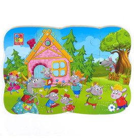 Пазлы на магните А5 "Волк и семеро козлят" VT3205-67 (50)