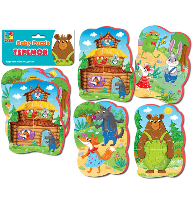 Бебі пазли казки "Теремок" Бебі пазли казки "Теремок"