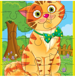 Мягкие пазлы А5 "Любимцы" Кот ((10)) (50)