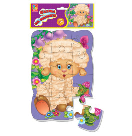 Пазли магнитные "Овечка" ((5)) (50)