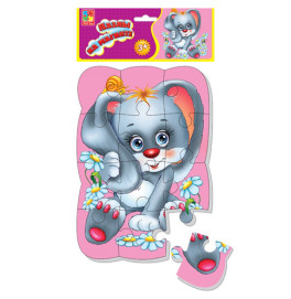 Пазли магнитные "Зайчик" ((5)) (50) 17904