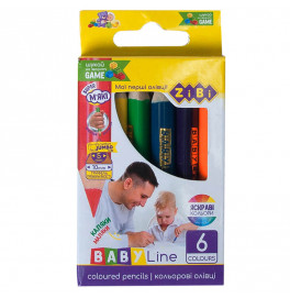 Кольорові олівці  mini JUMBO, 6 кольорів