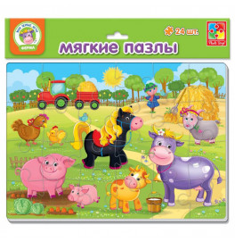 Пазлы мягкие А4 "Ферма" 35 эл. (50)