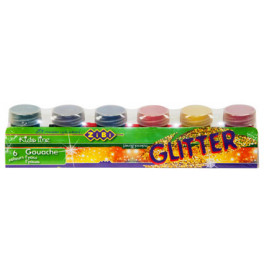 Гуашь 6 кол. х 20мл, GLITTER