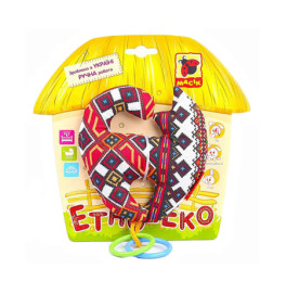 Погремушка Этно-Эко котик с кольцами ((5)) (25)