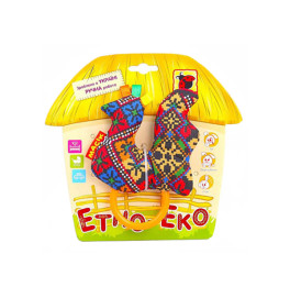 Погремушка Этно-Эко птичка с кольцами ((5)) (25)