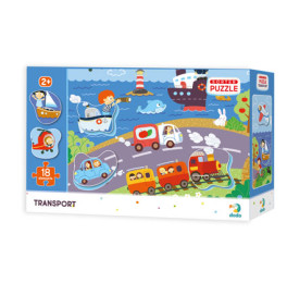 Пазл-сортер "Транспорт" 12 елементів+6 елементів