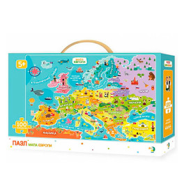 DODO Пазл Мапа Європи (англ. мова) 100 елементів(10)