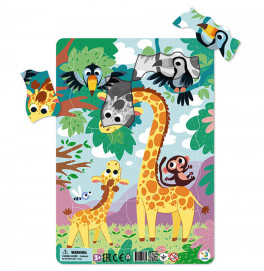 DODO Пазл з рамкою "Жирафи і Тукани"