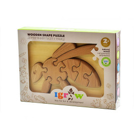 Пазл дерев"яний у рамці "Бджілка" нефарбований