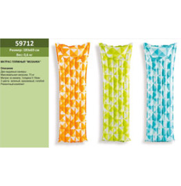 INTEX Матрац винил  59712 (24шт) 3 цвета, 183*69 см
